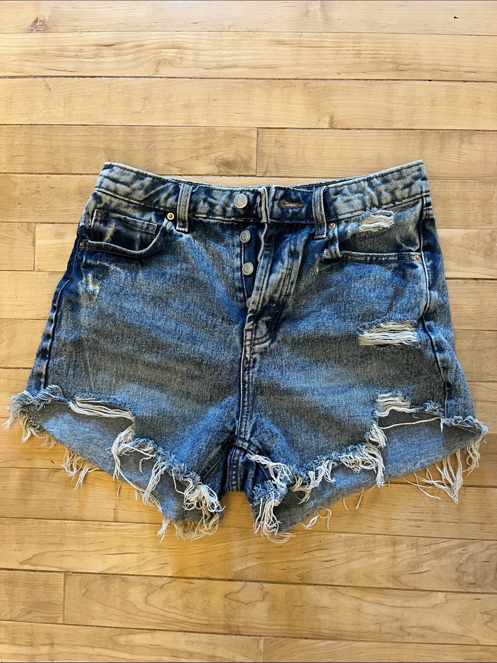 wild fable Distressed Blue Denim Jean Shorts